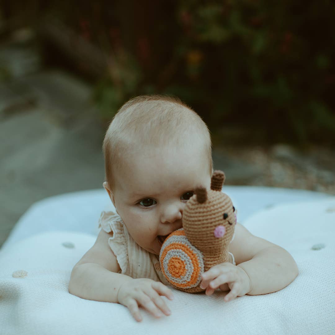 Garden Bug - Snail shaped rattle.