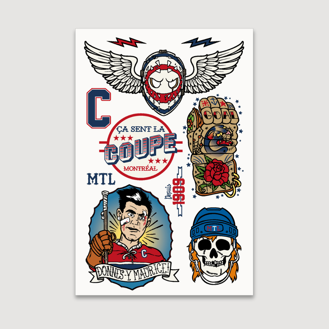 Tatouages temporaire hockey Maurice Richard