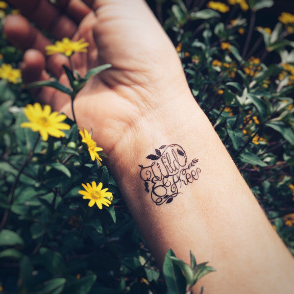 Wild and free temporary tattoo